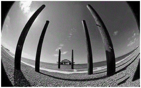 Fisheye lens image distortion correction method and apparatus