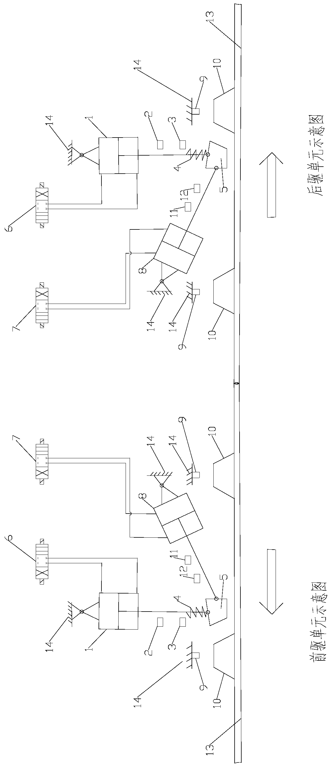 Crawler-type low-speed heavy-duty equipment traveling mechanism driven by multiple oil cylinders