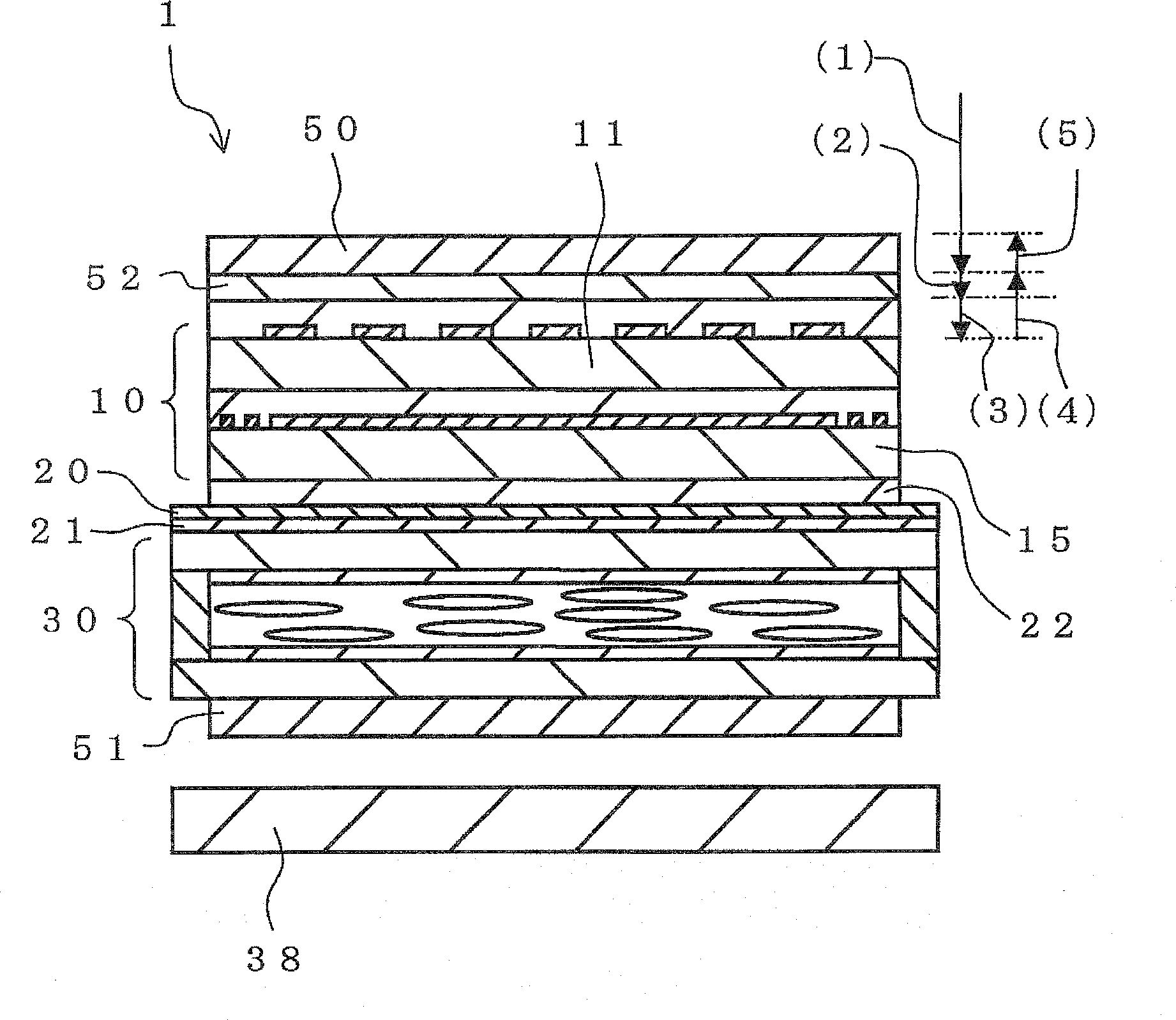 Touch panel integrated display device and method for manufacturing same