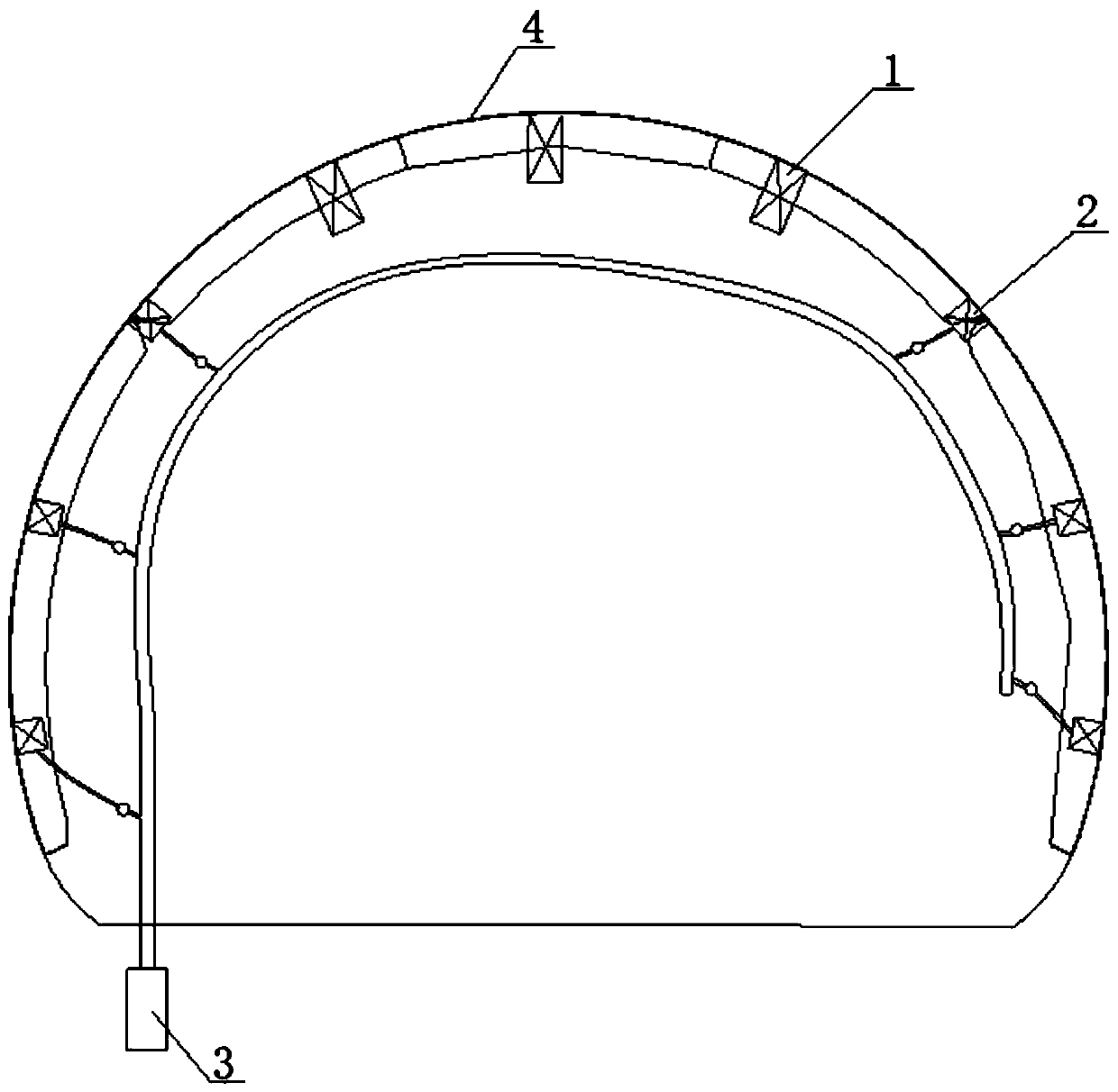 Concrete vibration system for tunnel secondary lining