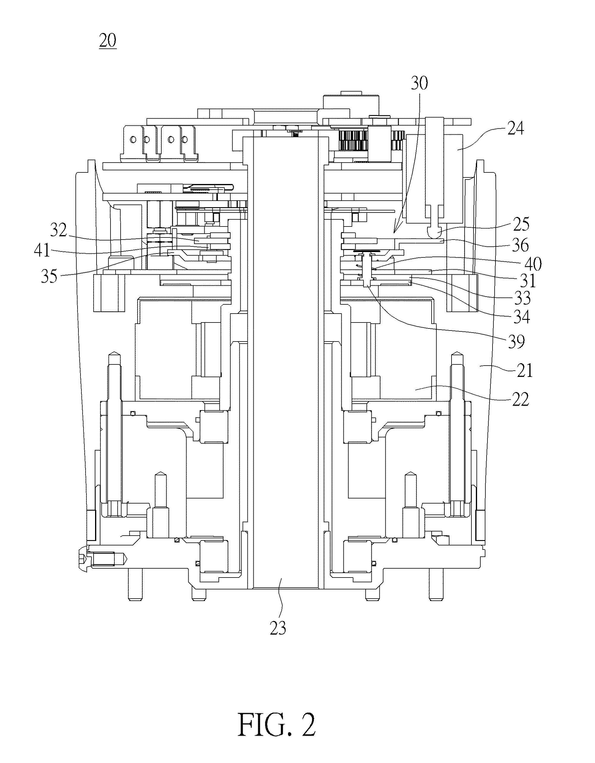 Brake device of robot arm