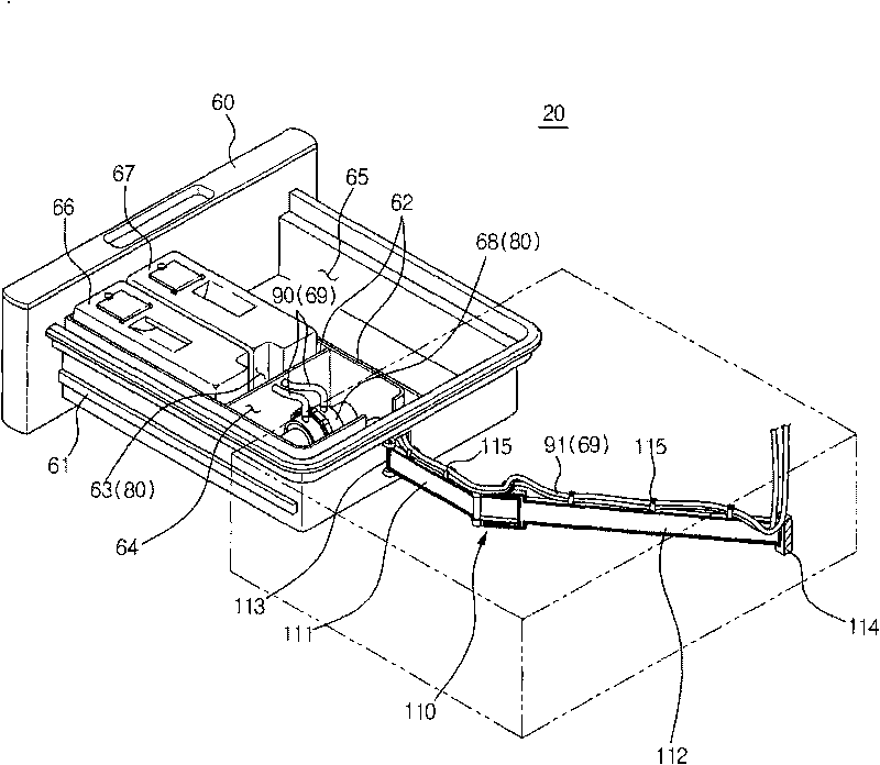 Washing machine with detergent supply path