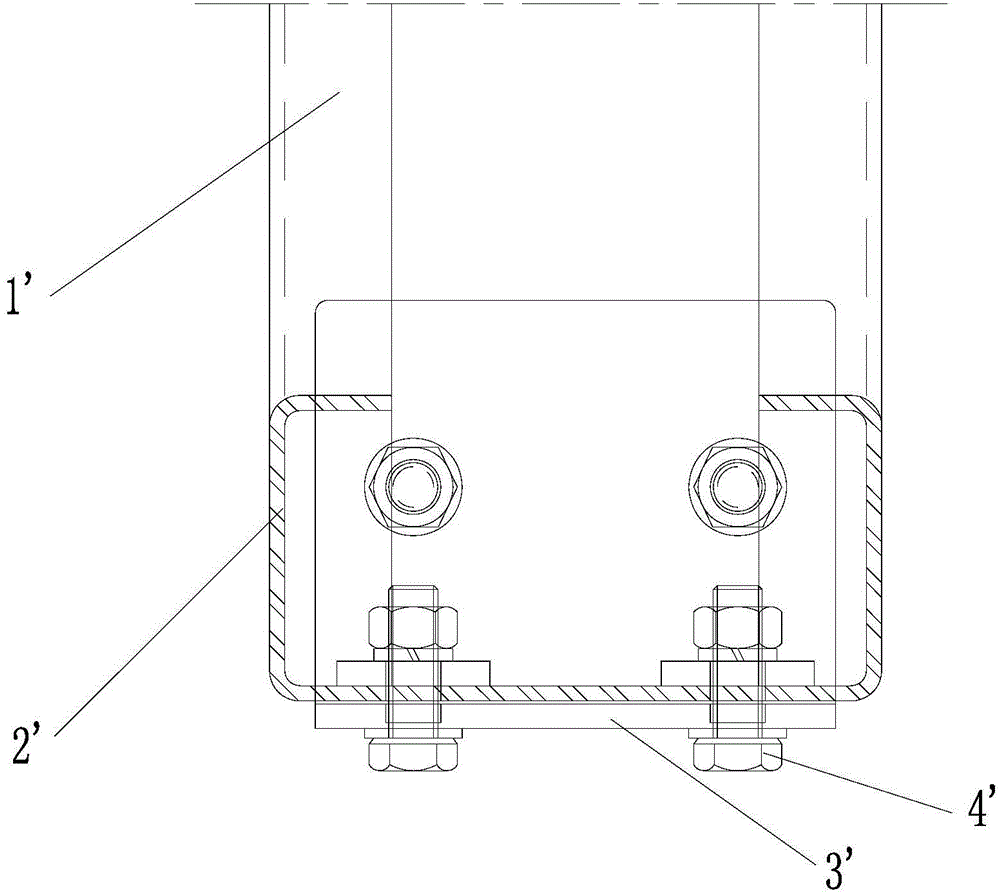 Structural steel keel corner connecting stamping part and corner connecting structure