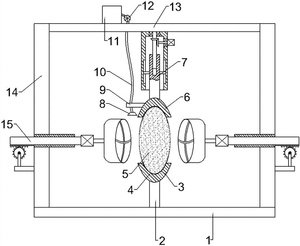 Hospital medicine detection sugarcoat removal device based on arc-shaped clamping principle