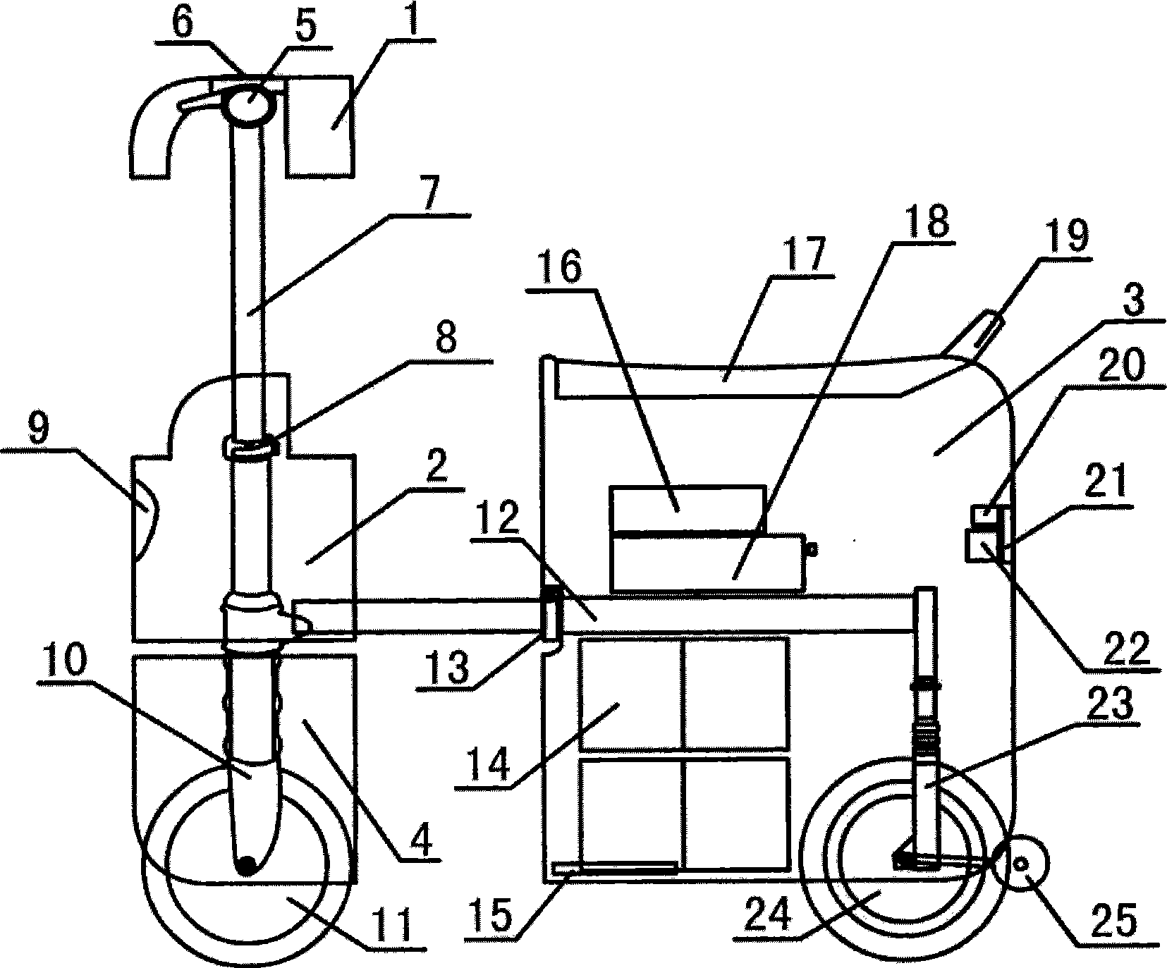 Electric box type portable folded vehicle