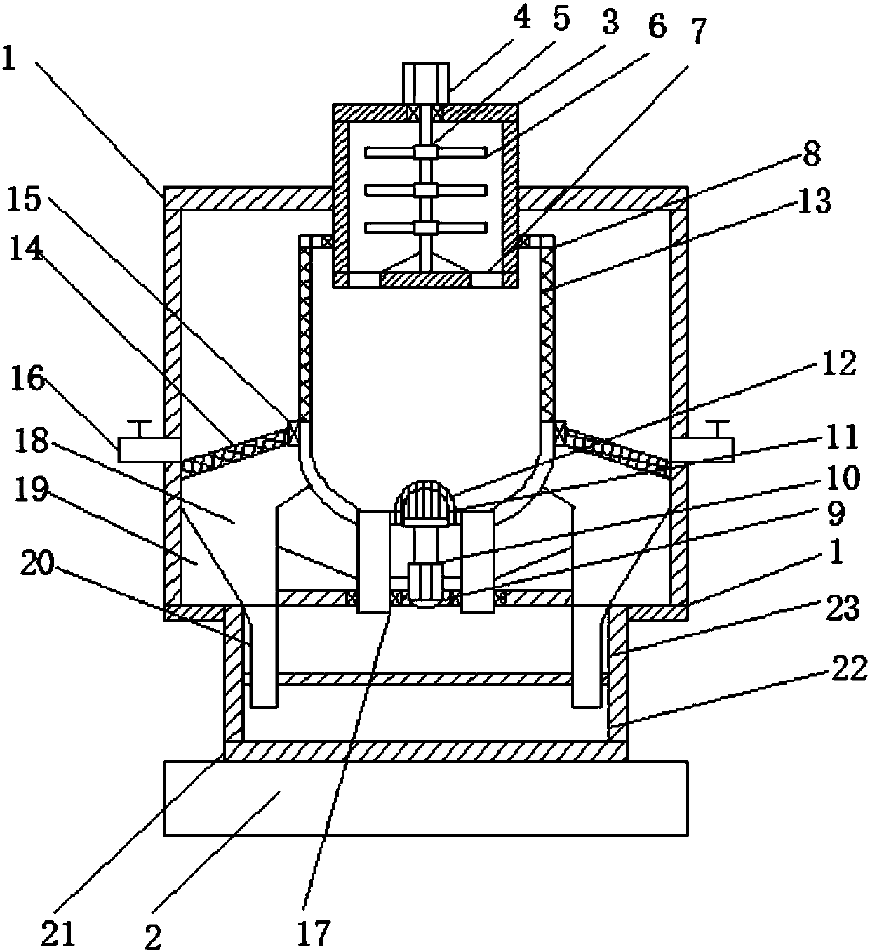 Sandstone separation device capable of conveying materials conveniently and conducting multi-stage material screening