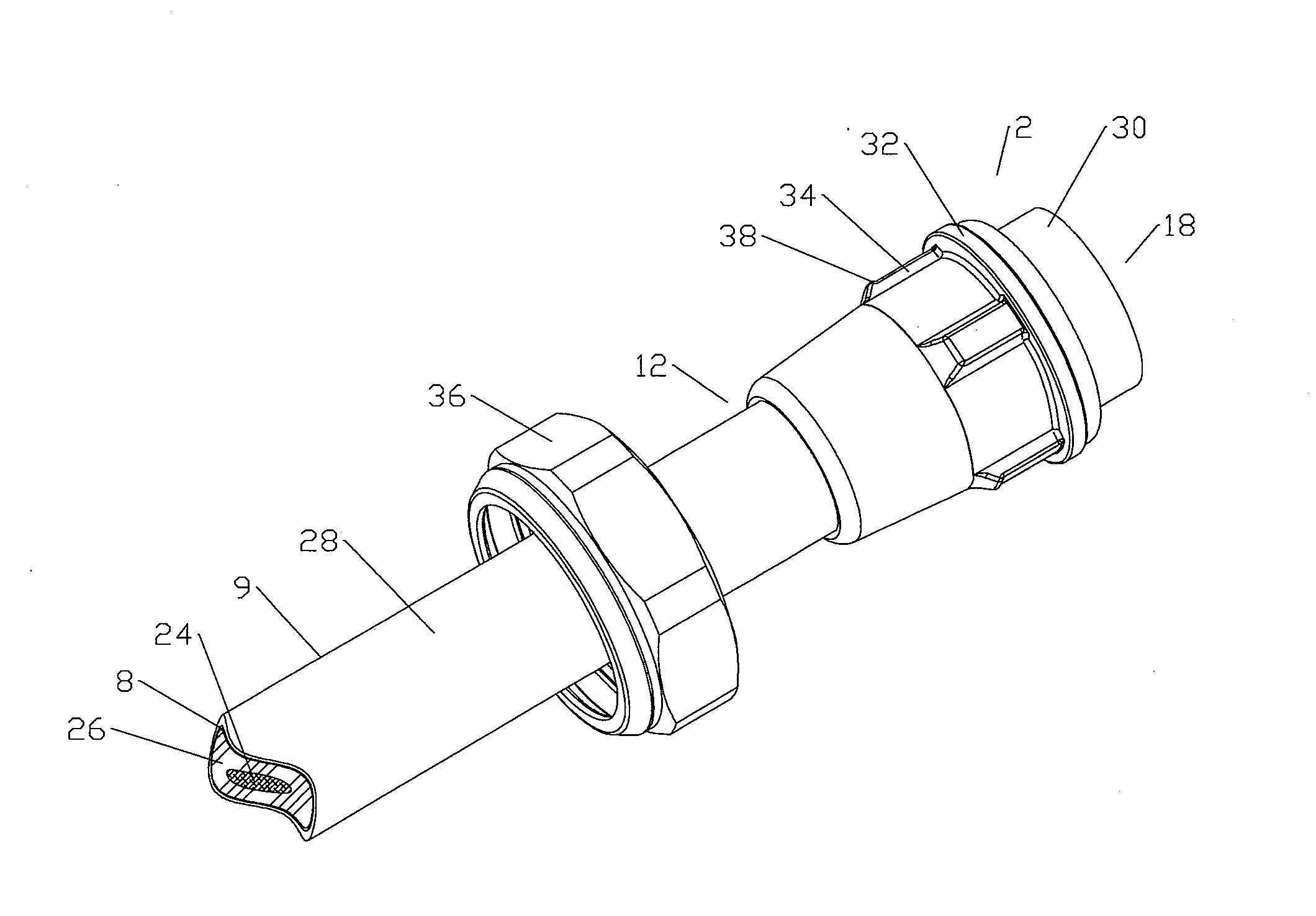 Friction weld coaxial connector and interconnection method