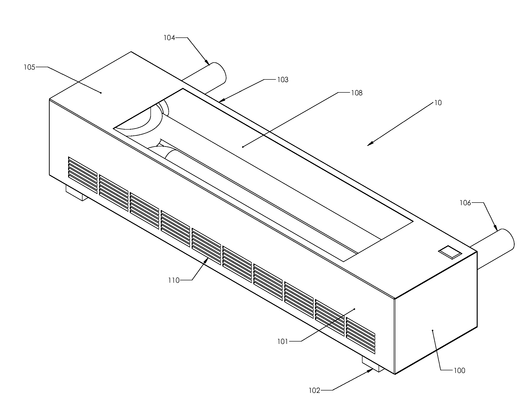 Gas heat sub-base for packaged terminal air conditioner