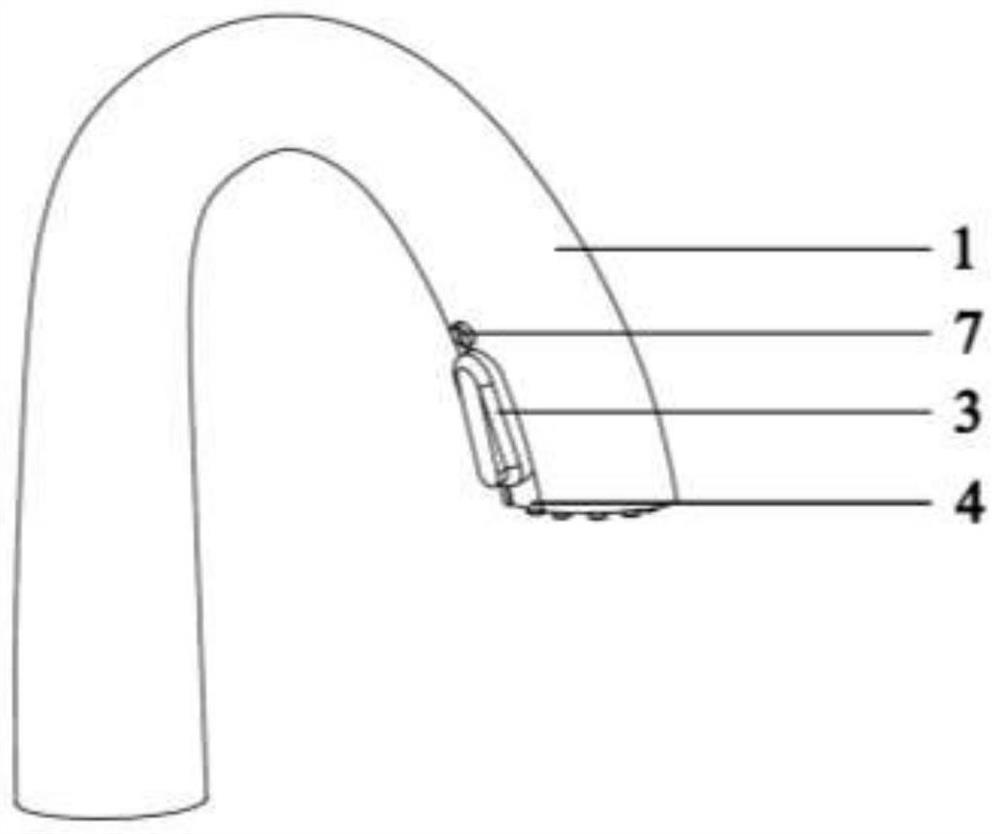 Connecting structure of drawing shower head and faucet pipe