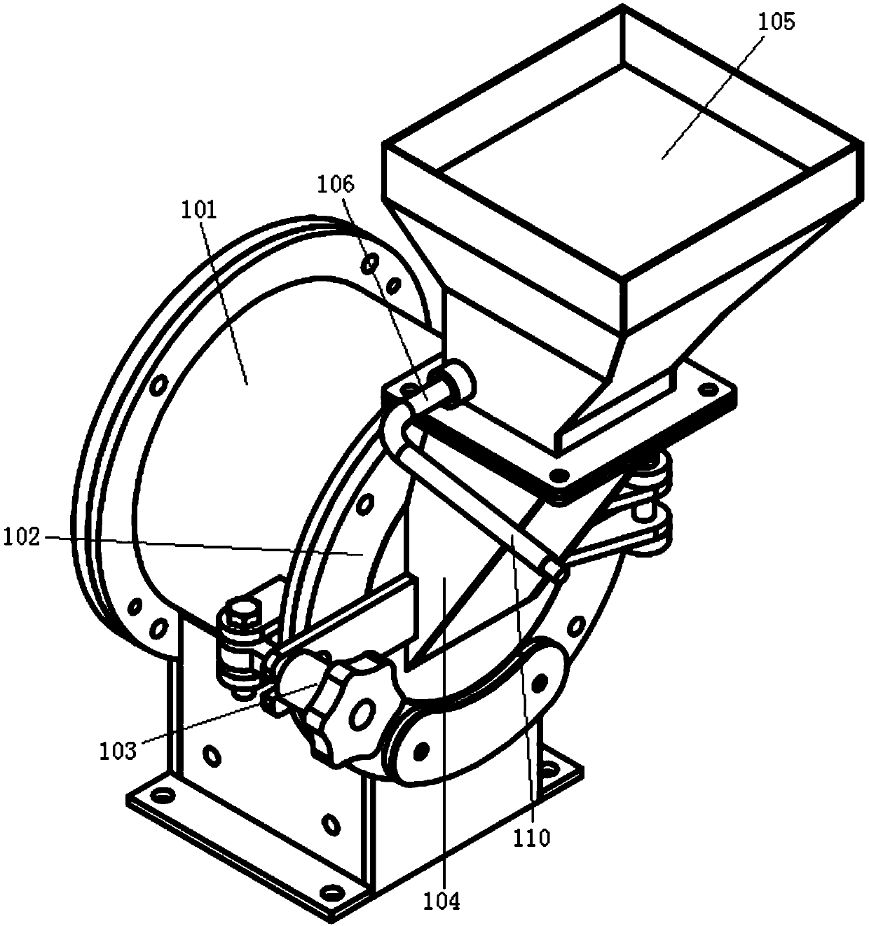 Double-screening-roller blanking crusher