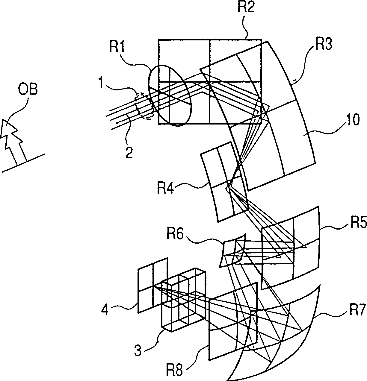 Optical system, optical element and optical device containing them