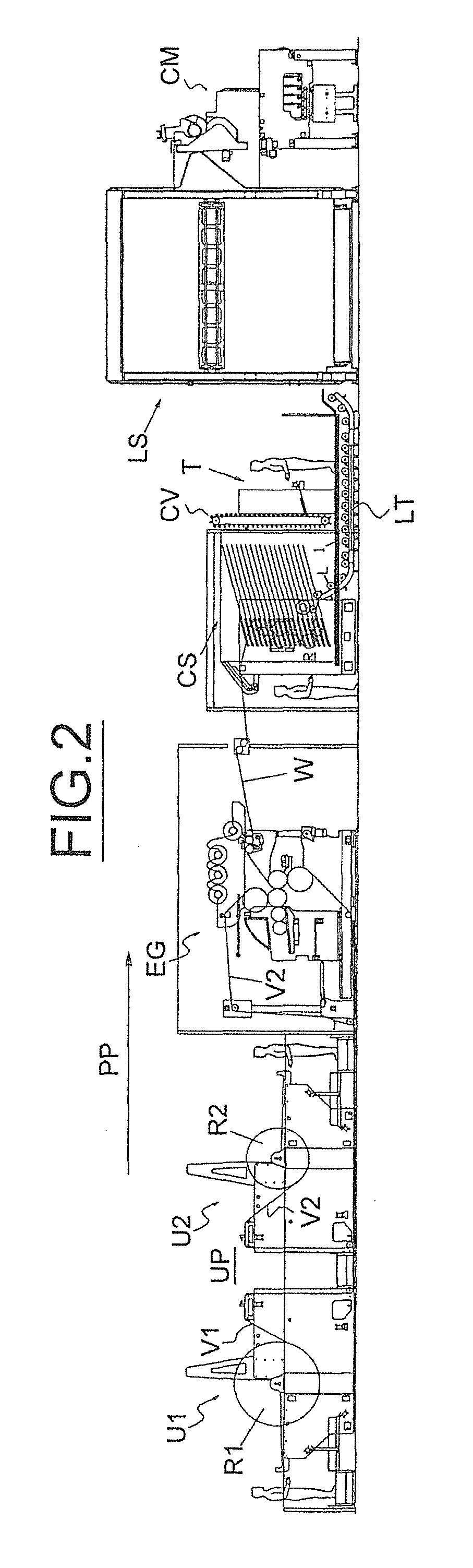 Plant and process for the production of paper rolls