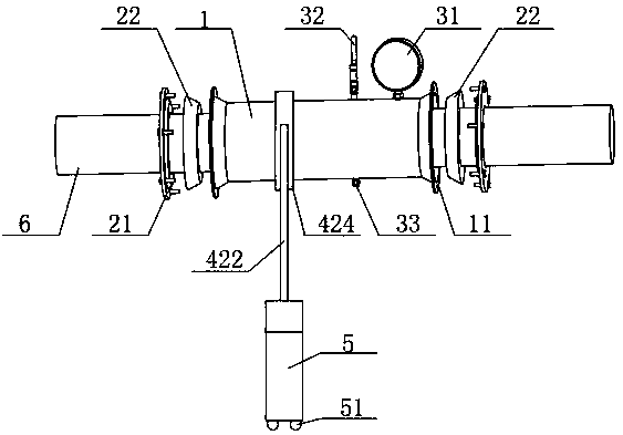 Non-uniform pipe airtightness external detection device