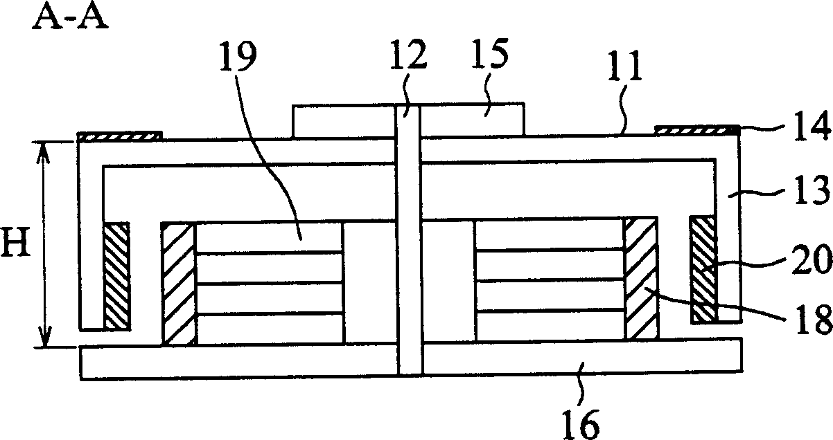 Method for reducing height error and out-beat of main shaft motor and thin type main shaft motor