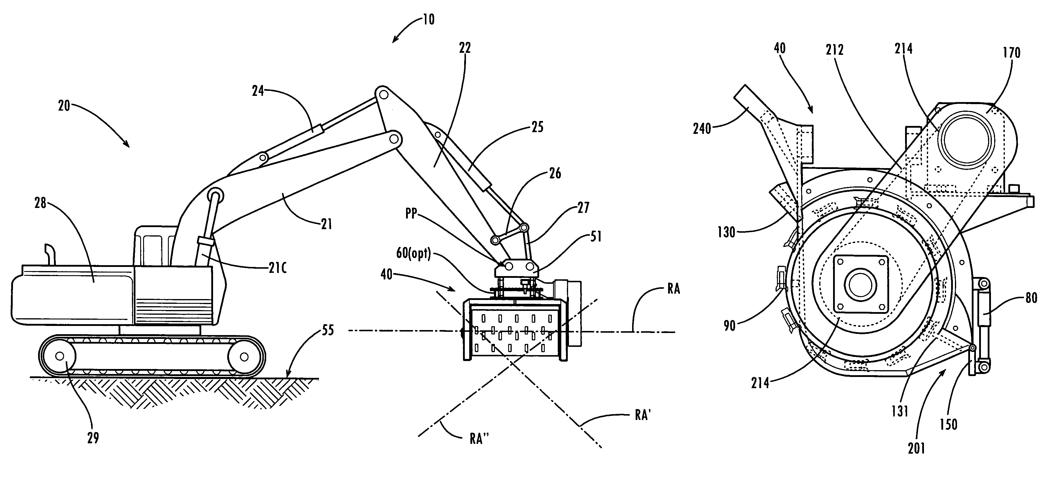 Portable apparatus for reducing vegetation and method for using same