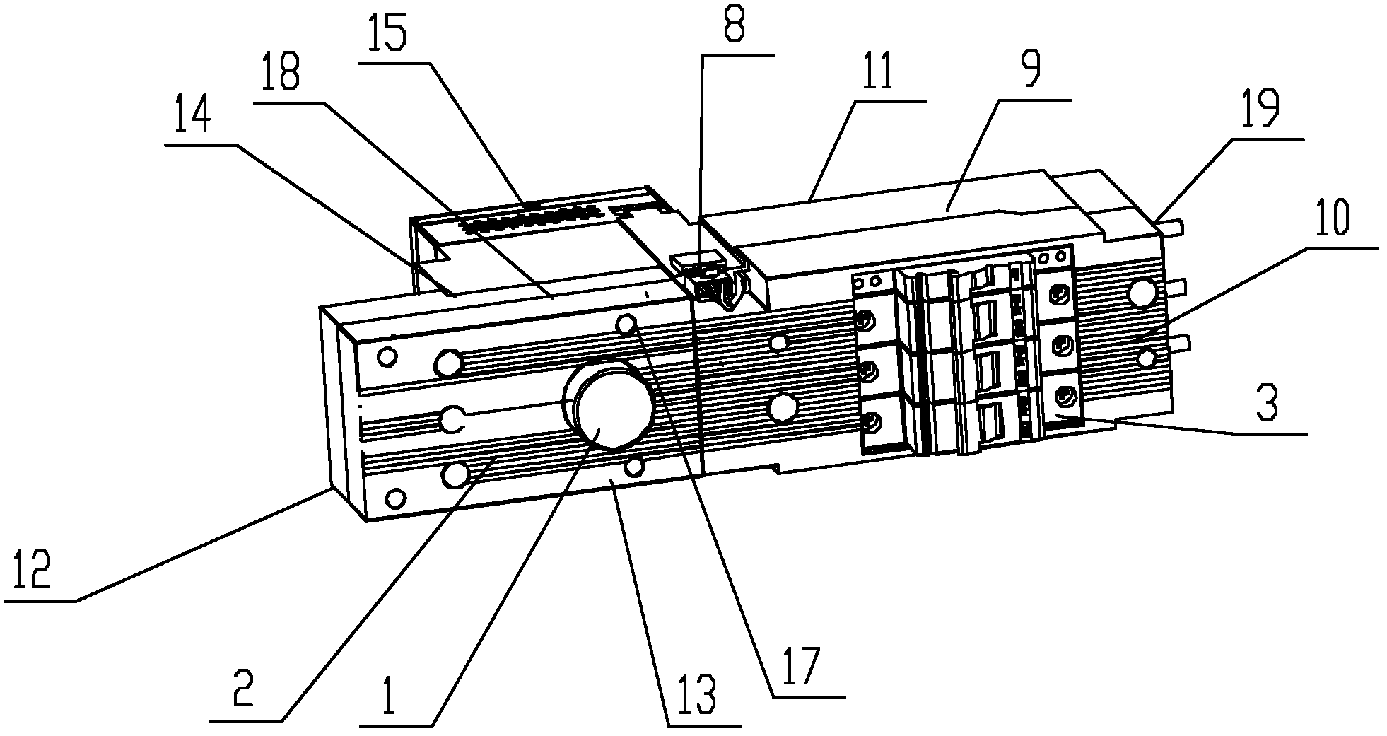 Modularized micro breaking switch feeder line measuring and control device