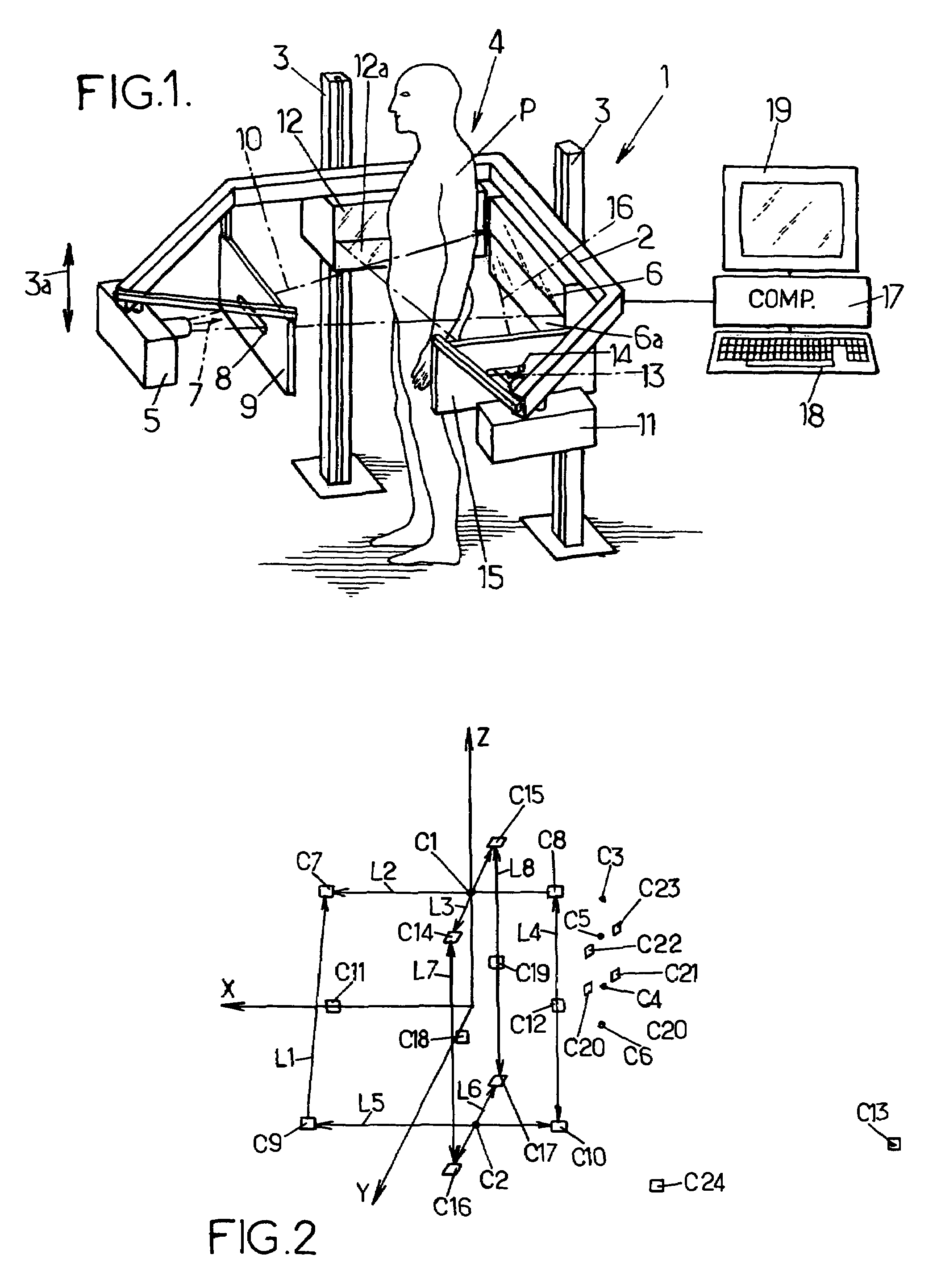 Method of radiographic imaging for three-dimensional reconstruction, and a computer program and apparatus for implementing the method
