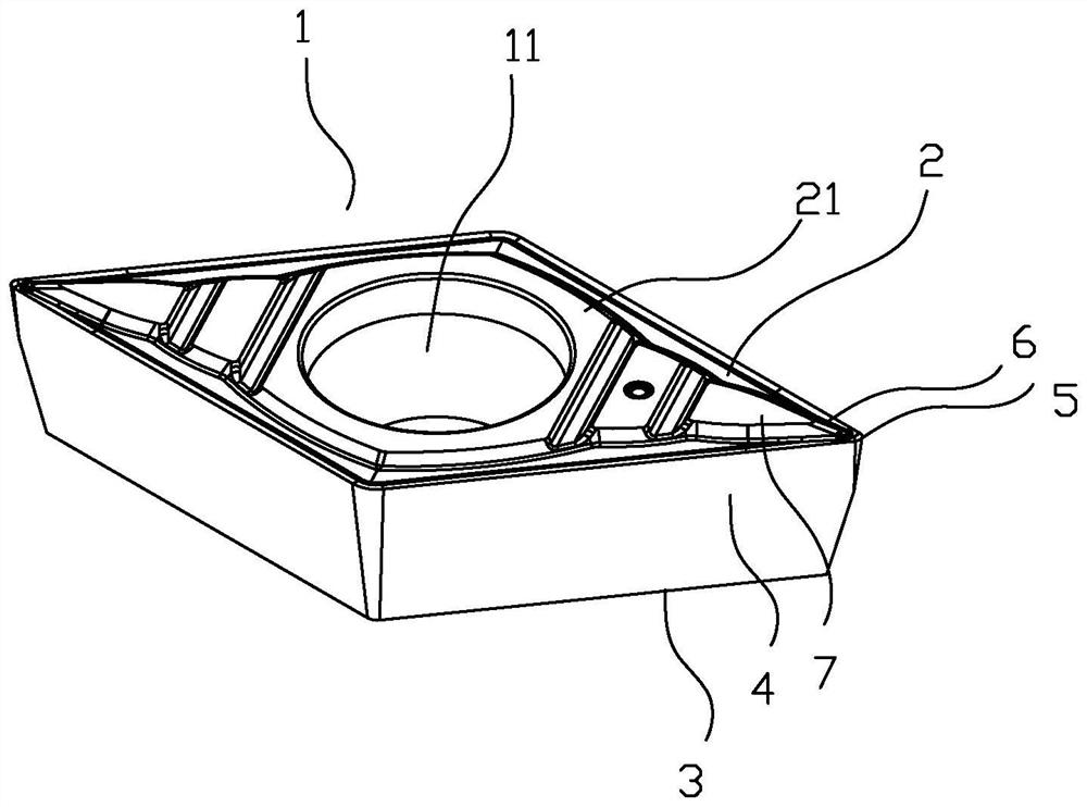 Turning blade for machining small parts