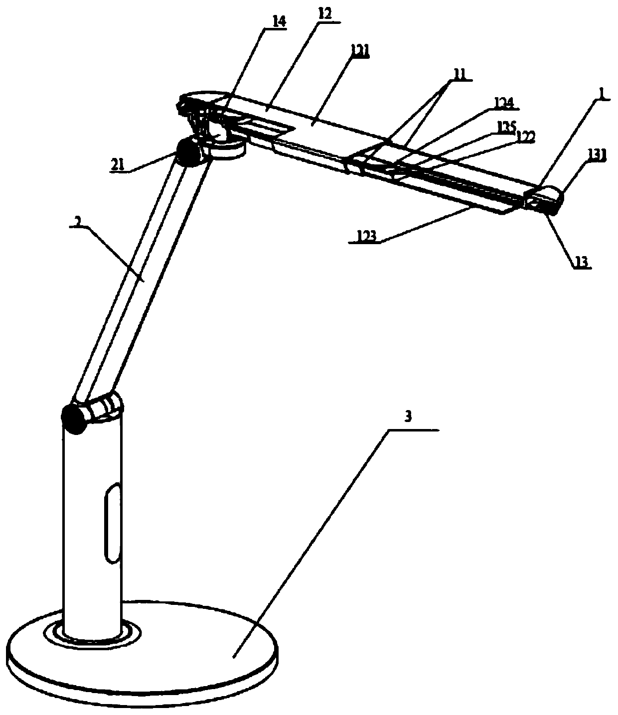 Long-strip-shaped table lamp with side light emitting and light uniformizing device