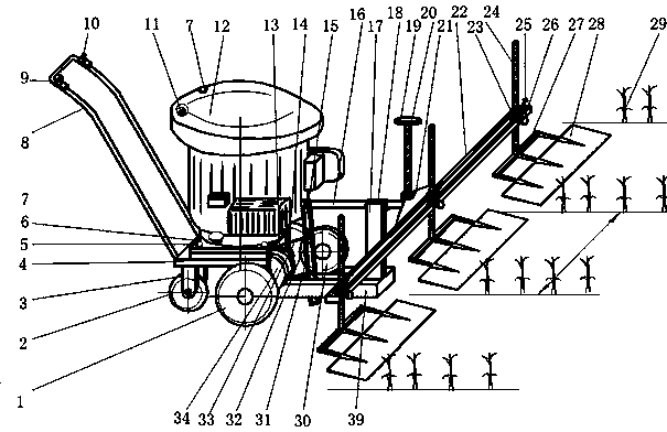 Agricultural digging weeding machine