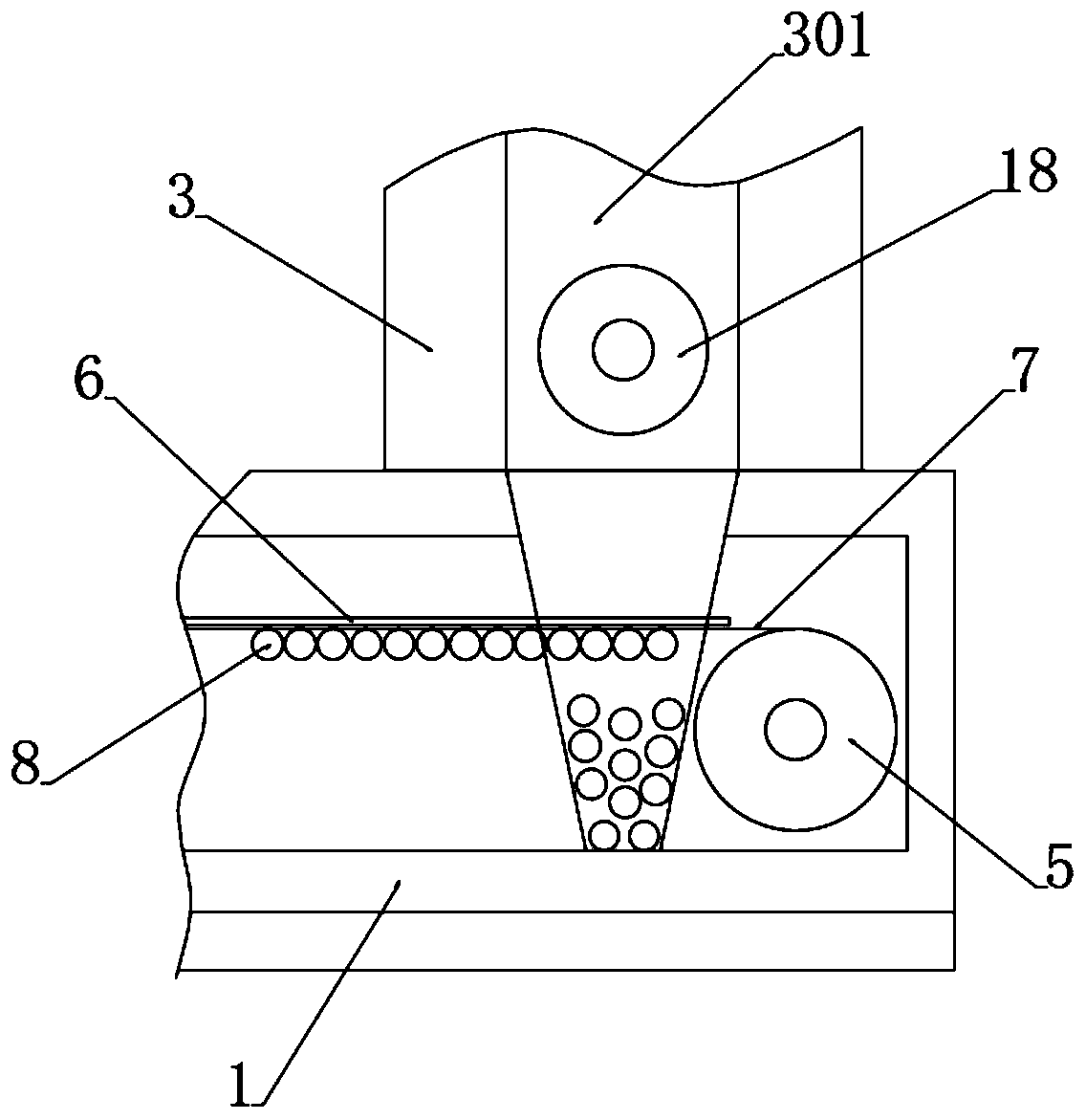 Embedded soil heavy metal adsorption and transfer device