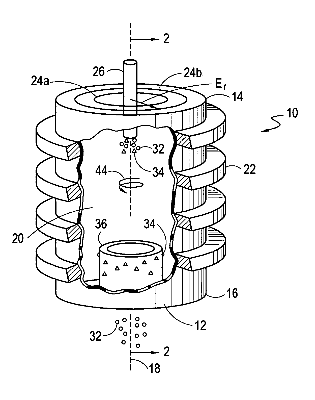 Mass separator with controlled input