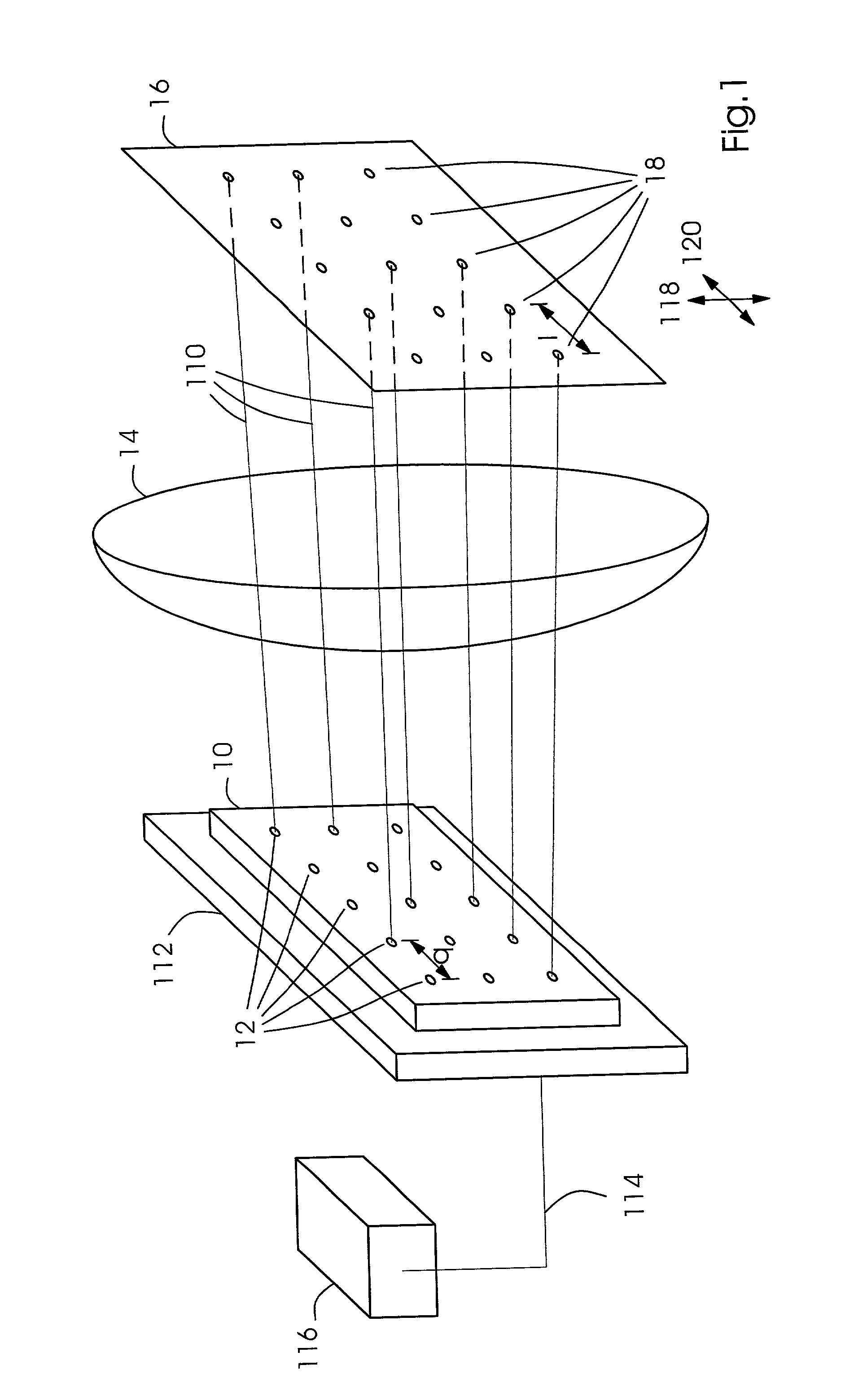 Image-recording device for a printing form, having an array of VCSEL light sources