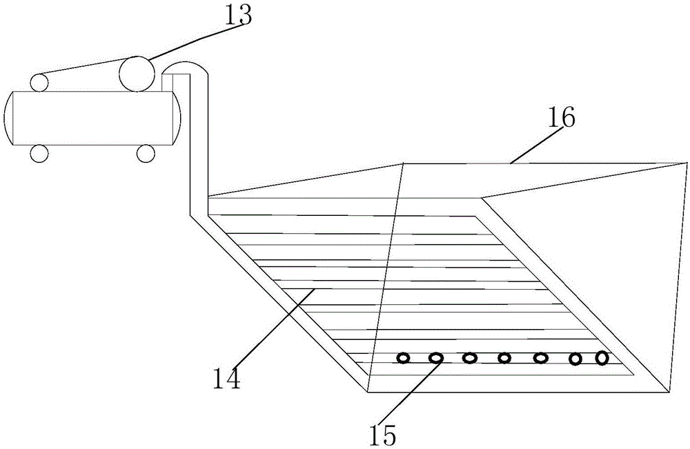 Water push and oxygenation device for pond internal circulation flowing water culture