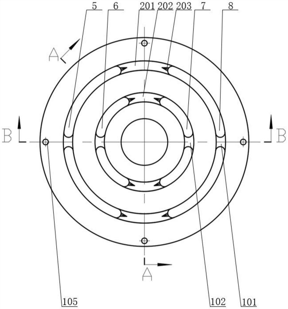 Thyristor valve plate for double-row axial plunger pump