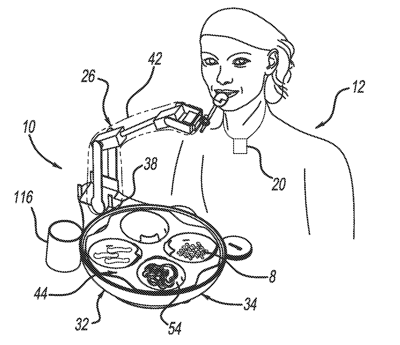 Self-feeding device for an individual
