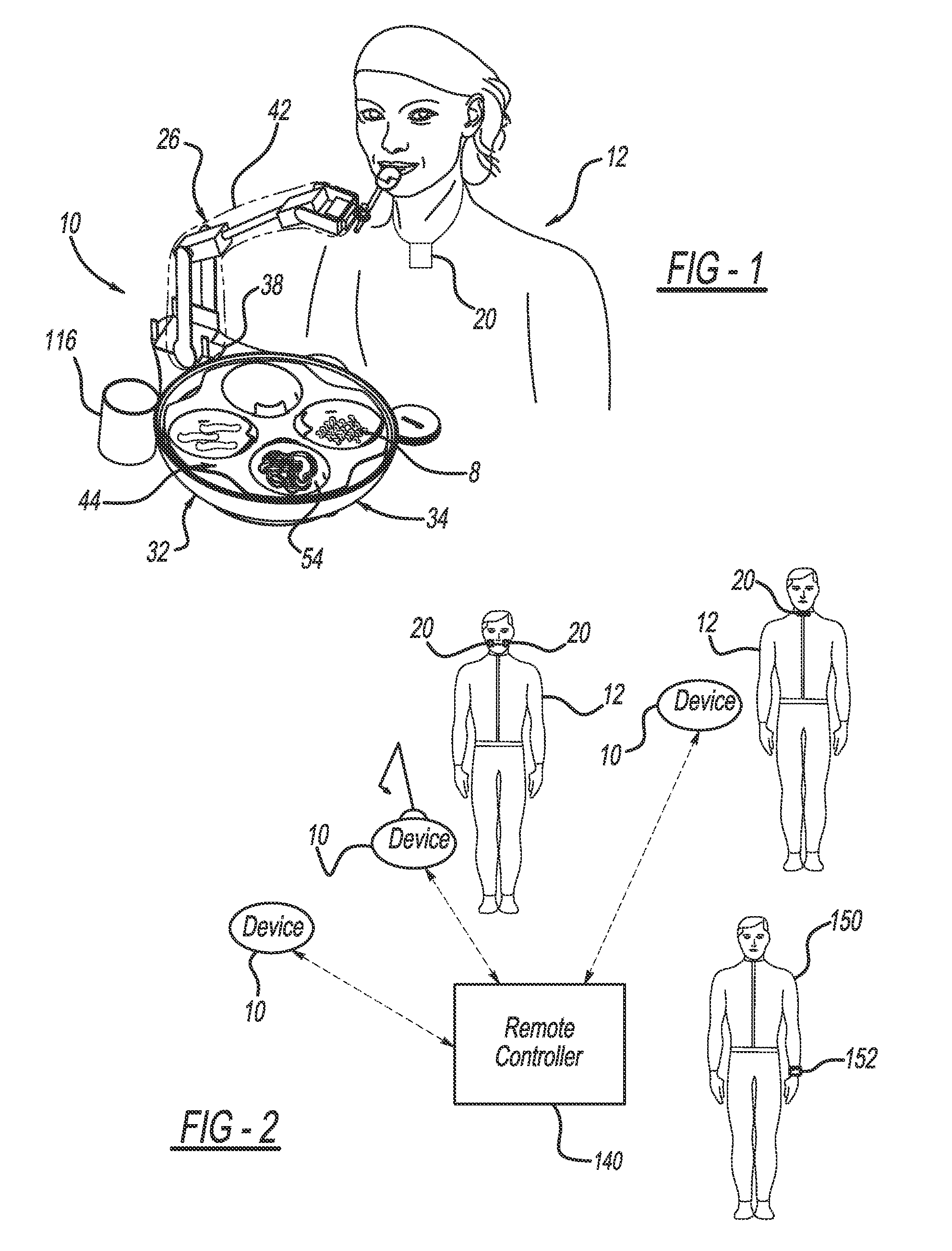 Self-feeding device for an individual