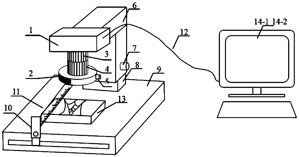 Macroscopic metallographic shooting analysis device for pipeline circumferential weld and using method thereof