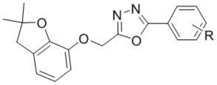 A benzofuryl-containing 1,3,4-oxadiazole compound