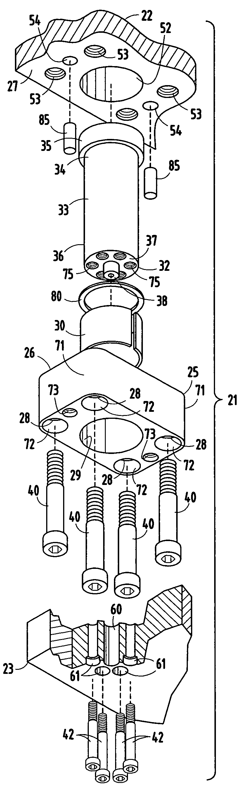 Guided keeper assembly and method for metal forming dies