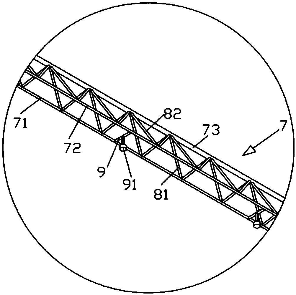 Detachable self-supporting truss composite floor support plate