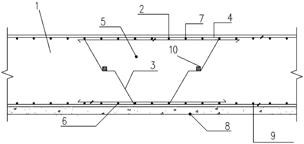 Stair type expansion reinforcing band system and construction method