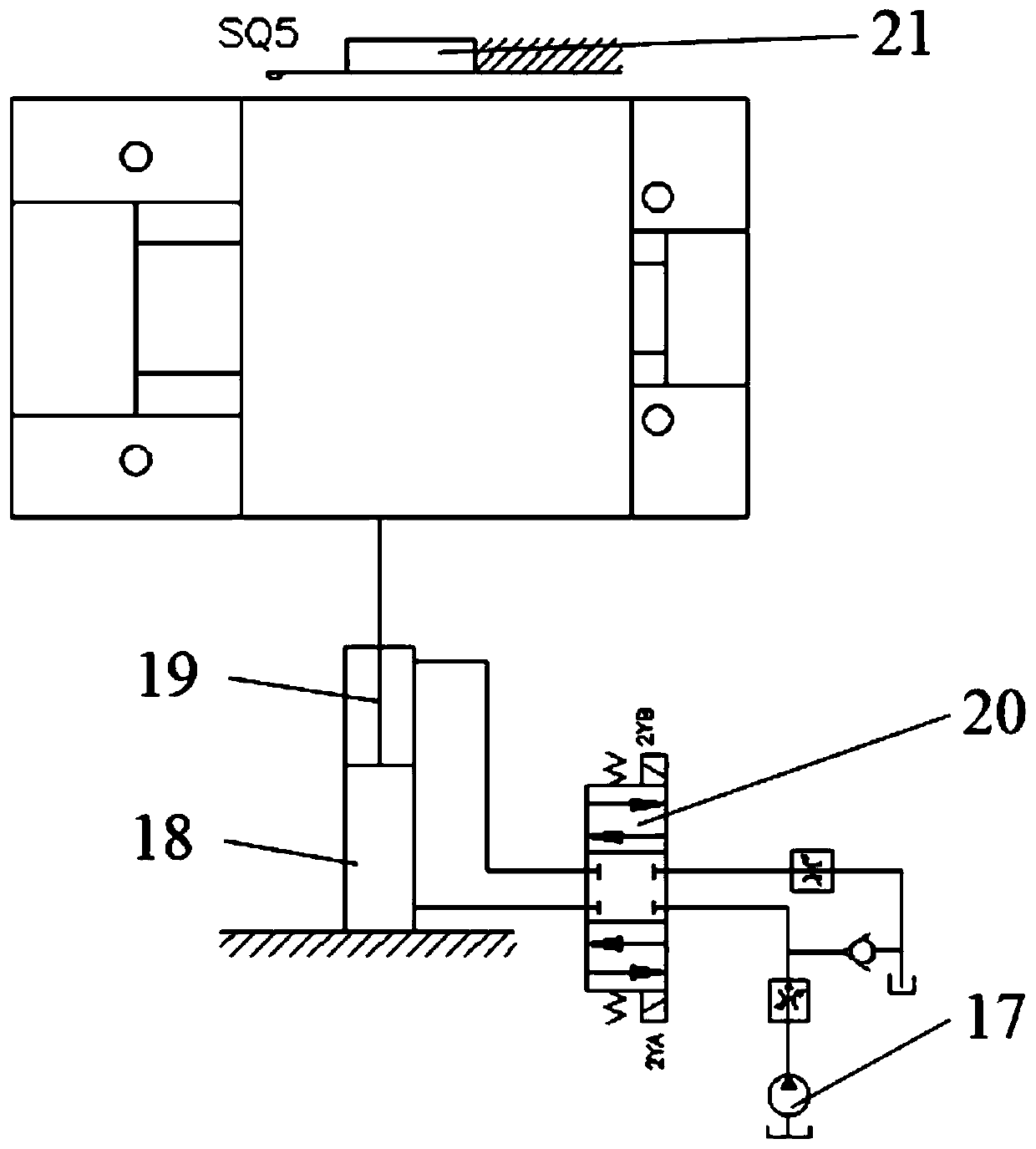 Hydraulic type grinding machine feeding positioning device