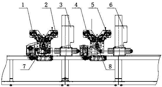 Printing group device realizing overprinting