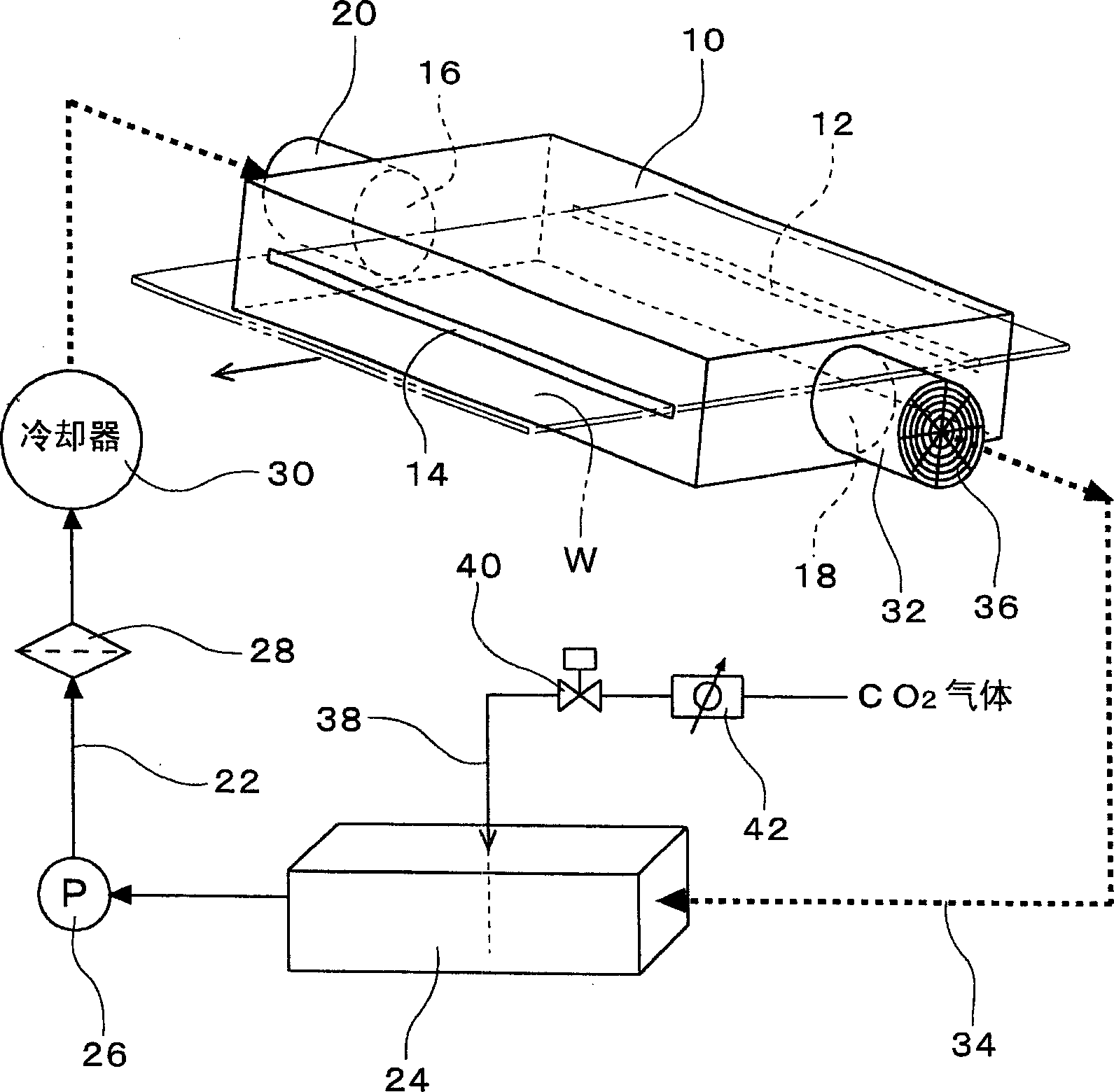 Device and method processing substrate