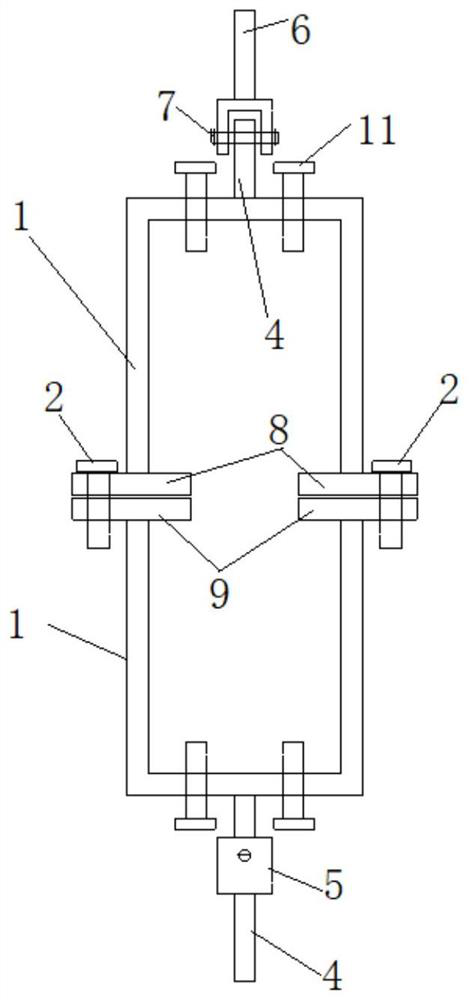 Steel plate clamp and method for FRP plate reinforcement test