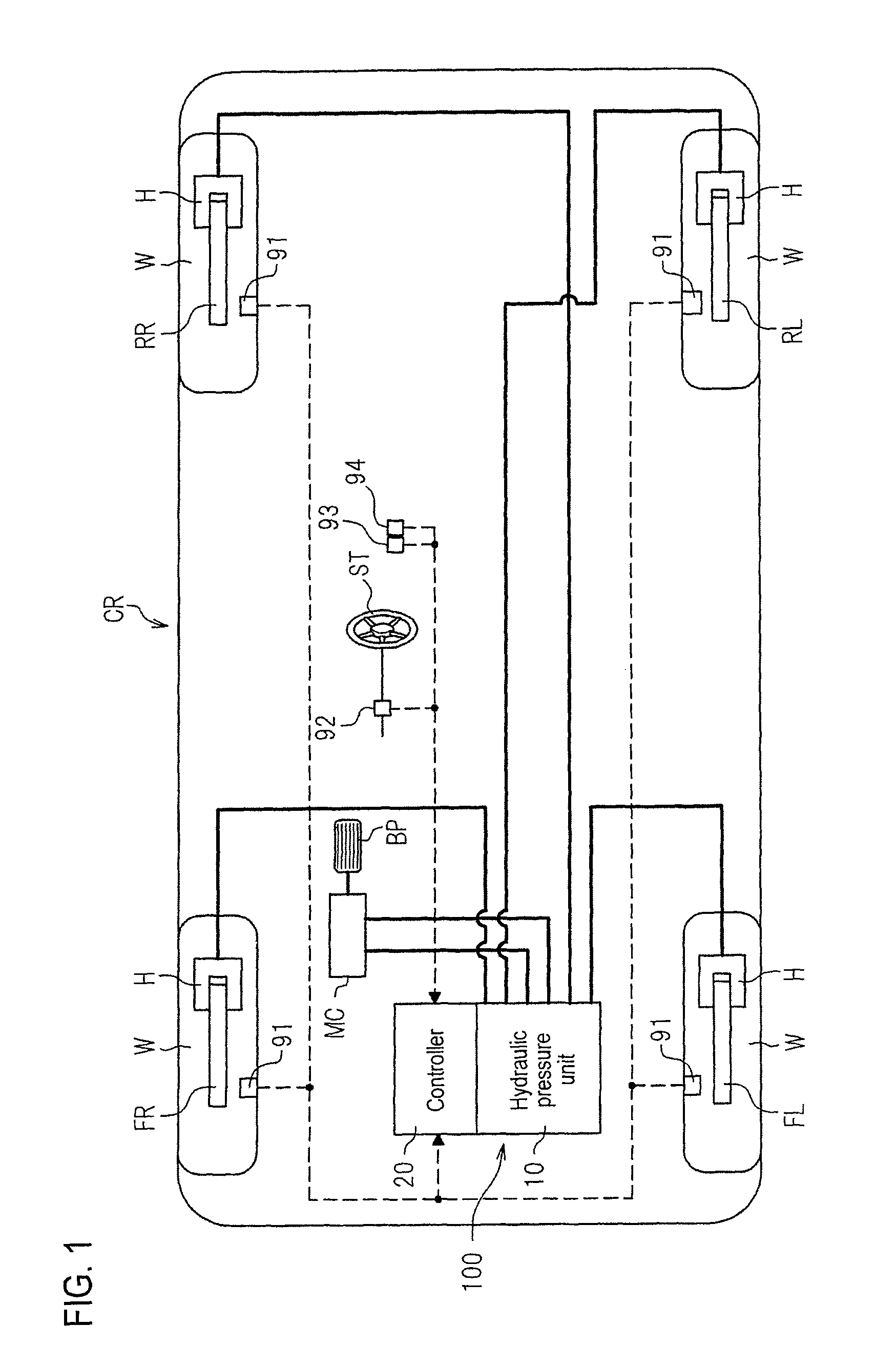 Motor control device and vehicle brake hydraulic pressure control apparatus