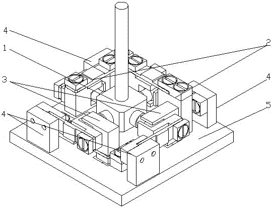 A combined four-dimensional force and torque sensor based on structural decoupling