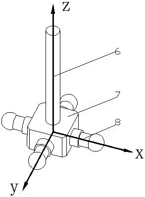 A combined four-dimensional force and torque sensor based on structural decoupling