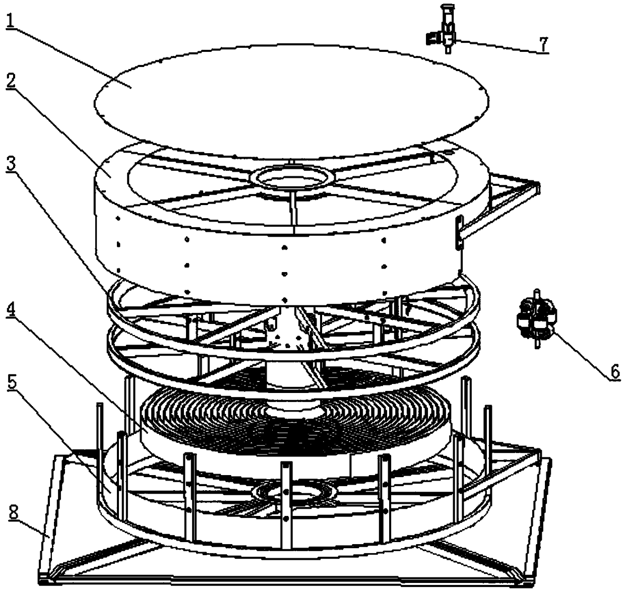 A large-scale take-up reel for engineering