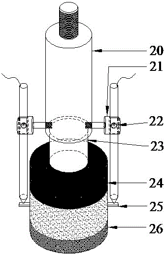 Testing device of rigid and flexible composite test piece asphalt layer rebound modulus and method thereof