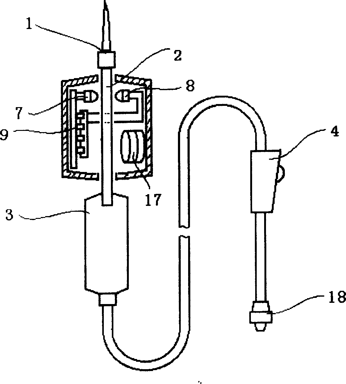 Electronic prompting transfusion device