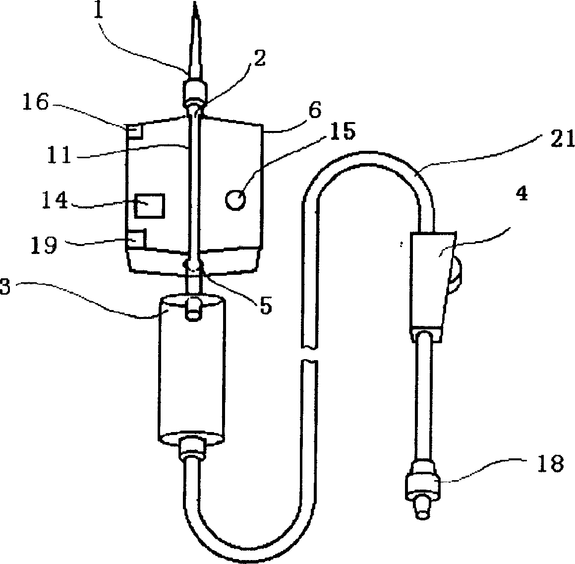 Electronic prompting transfusion device