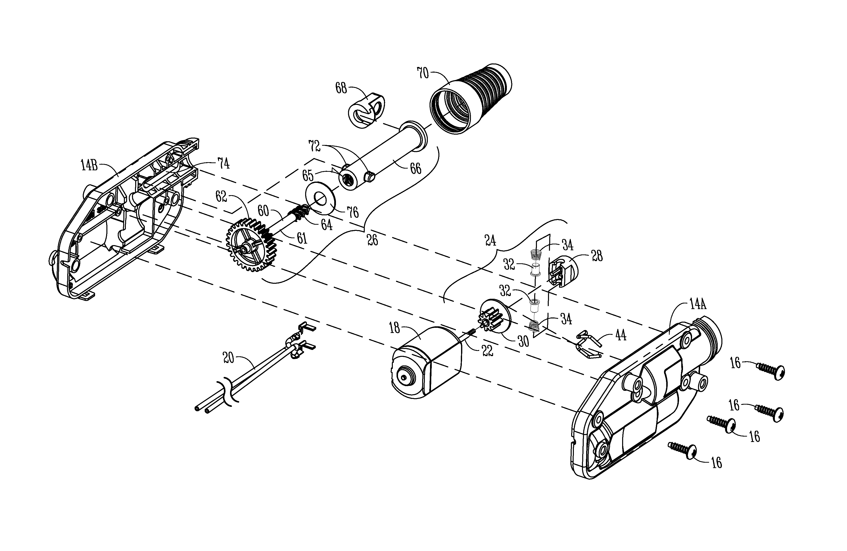 Vehicle door power lock actuator