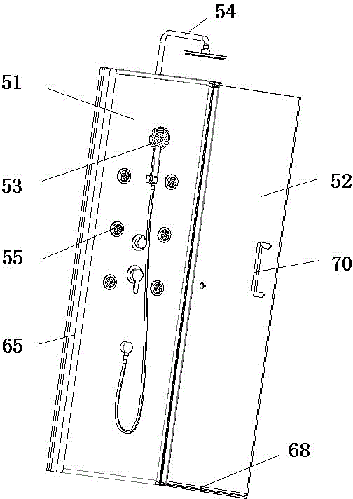 Folding type shower room