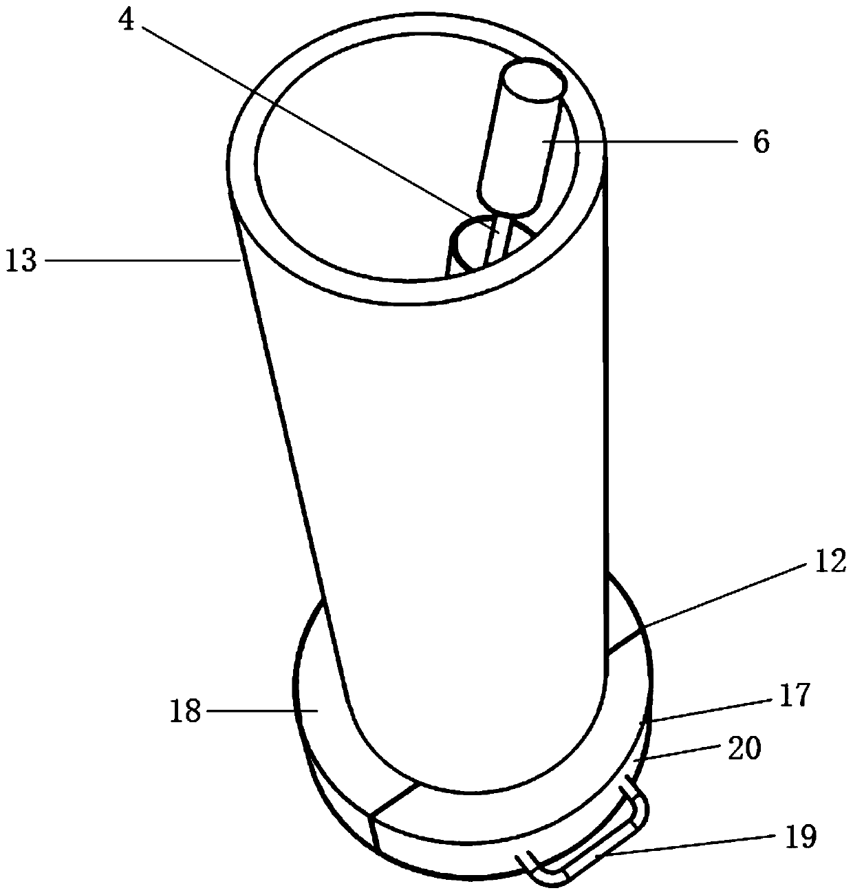Combined structure of umbrella and umbrella tube
